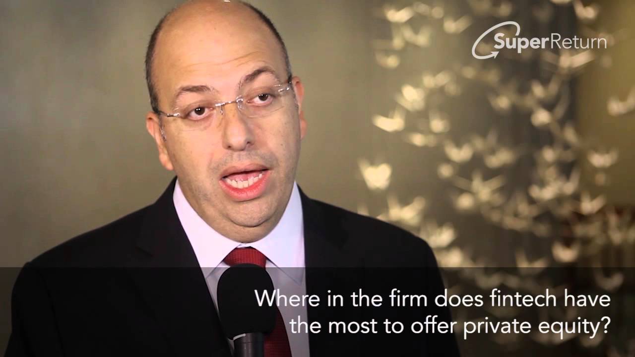Tarek Chouman, Global Head of Aladdin Client Business at BlackRock, formal portrait in dark suit and blue tie